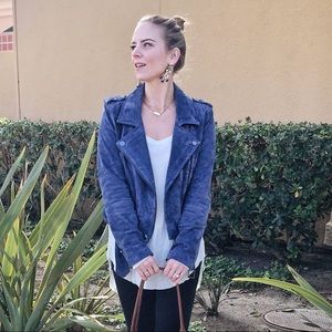 BLANKNYC Suede Moto Jacket